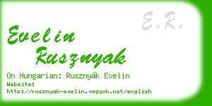 evelin rusznyak business card