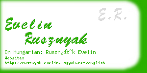 evelin rusznyak business card